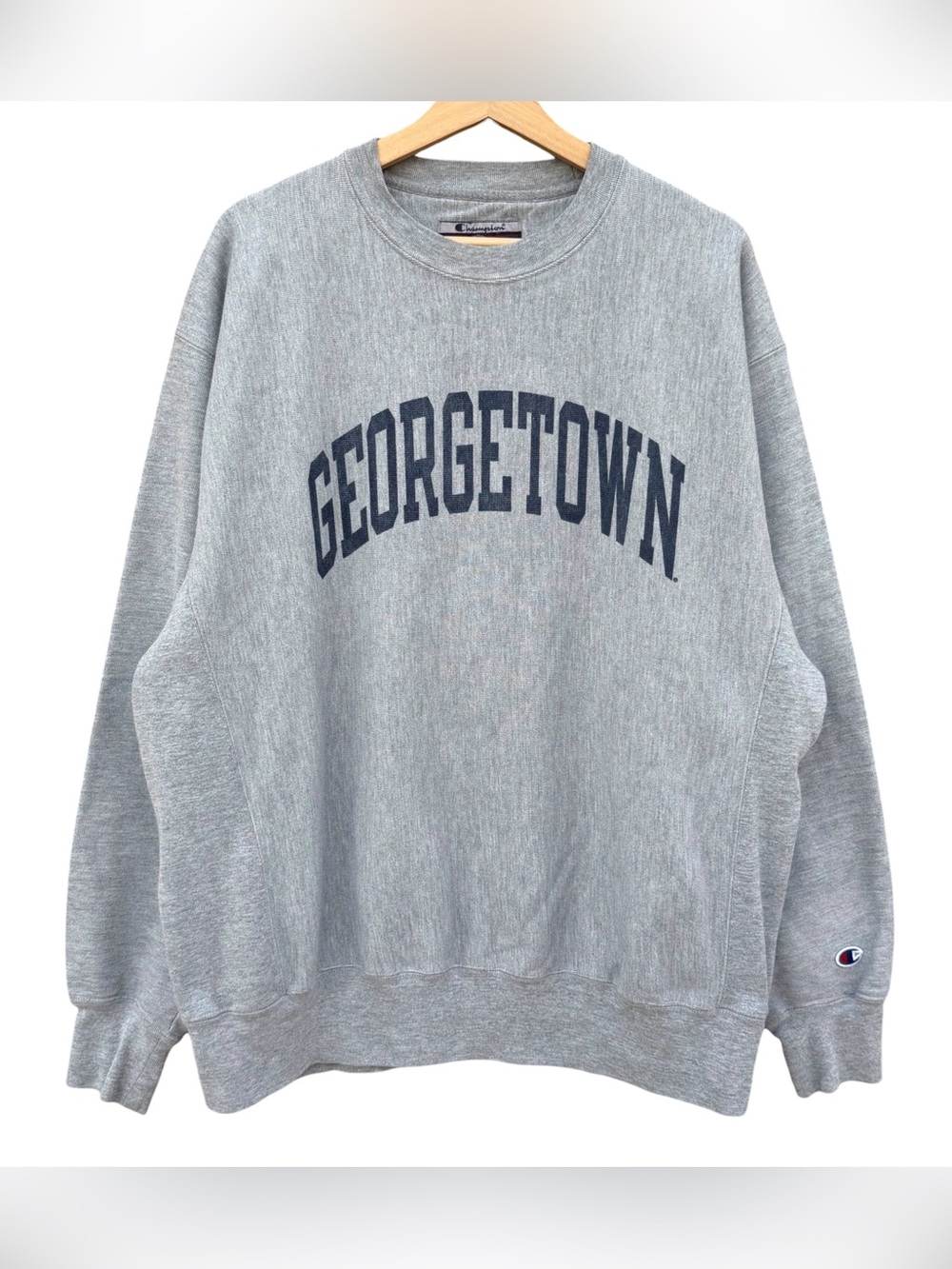 Vintage Y2K Georgetown Champion Reverse Weave Sweatshirt Gray Size L/XL